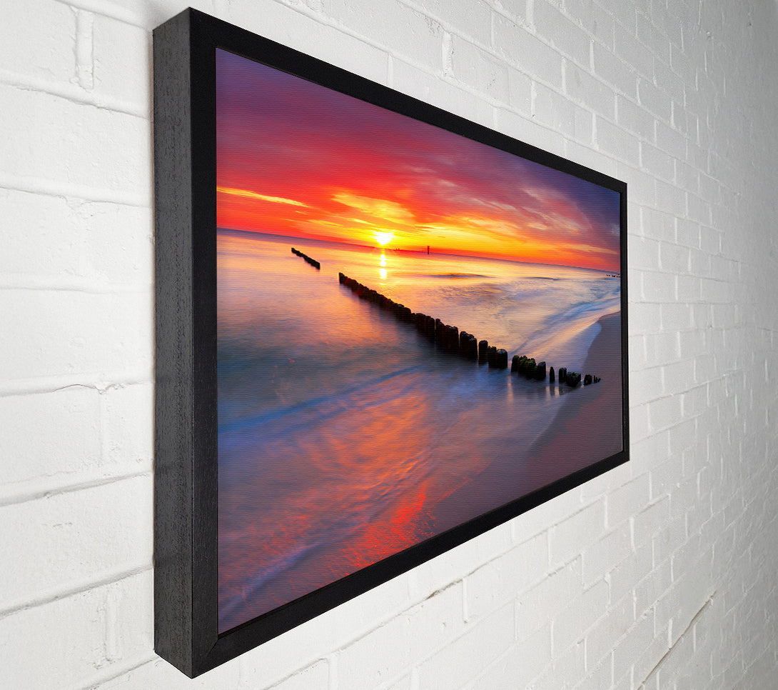  A Canvas Print of Movement Of The Sunset Ocean Canvas Art
