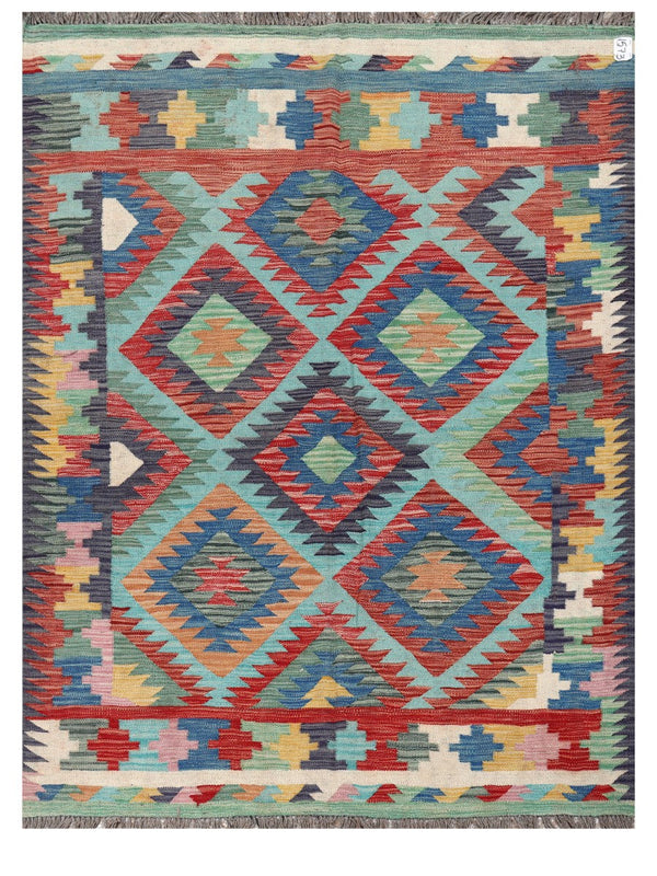 Maimana Afghanistan Kilim Rug - 198 x150 cm