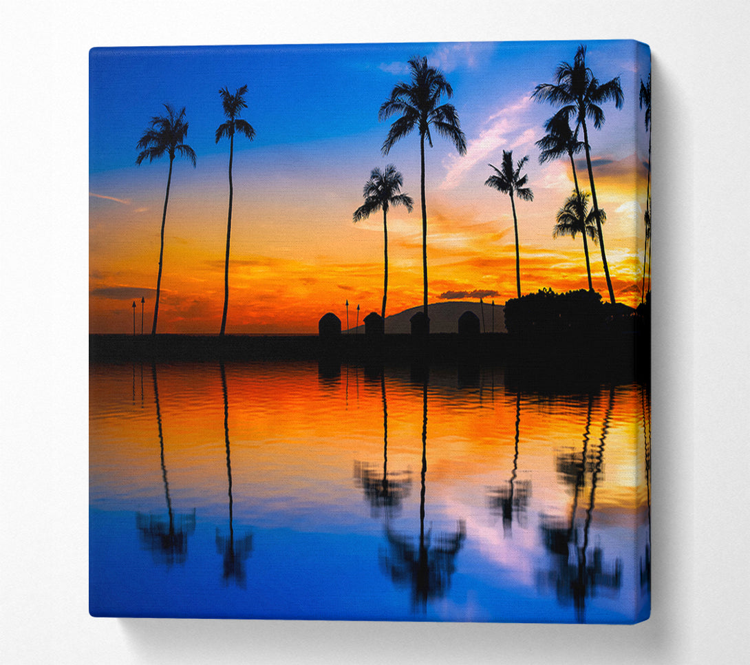  A Canvas Print of Stunning Reflections Of The Ocean Sky Canvas Print