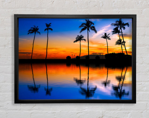 Stunning Reflections Of The Ocean Sky Framed Print