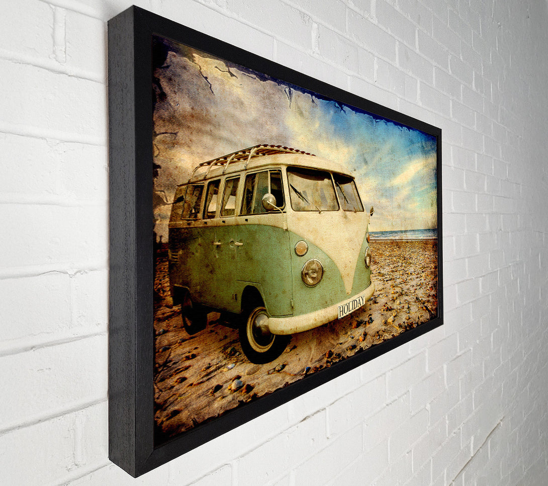  A Canvas Print of Surfs Up VW Camper Van Canvas Print