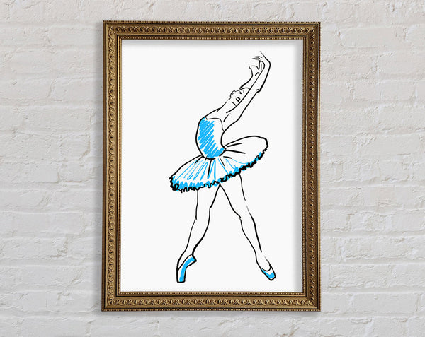 Blue Ballerina 1 Framed Print