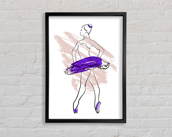 Purple Ballerina 1 Framed Print