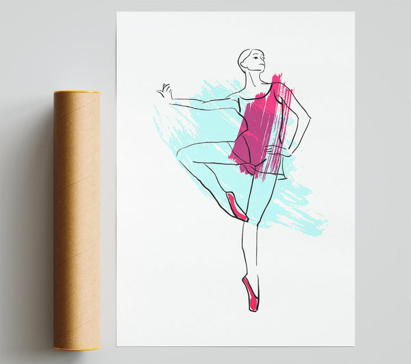 Blue Pink Ballerina 2 Poster