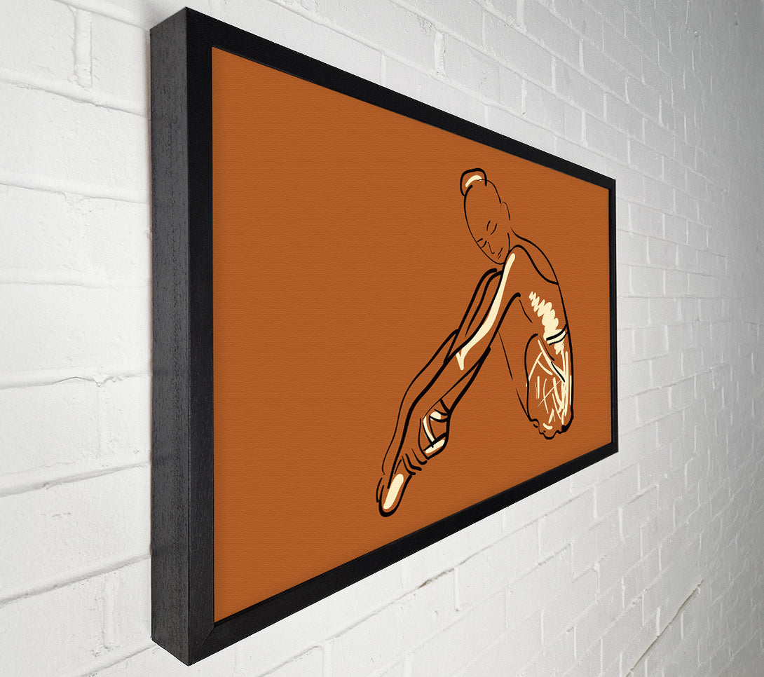  A Canvas Print of Brown Ballerina 1 Canvas Print