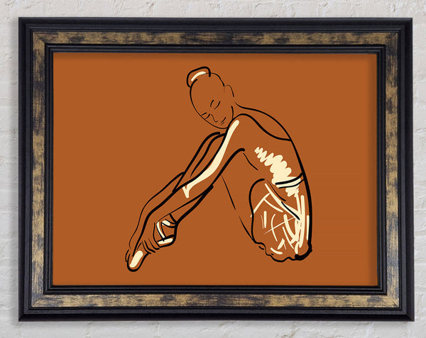 Brown Ballerina 1 Framed Print