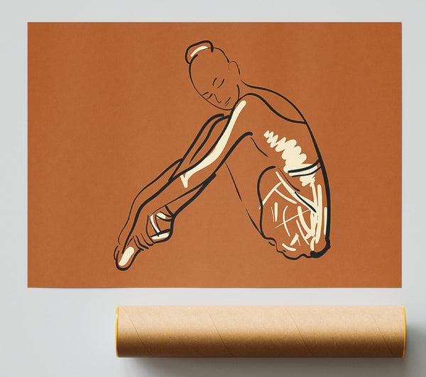 Brown Ballerina 1 Print