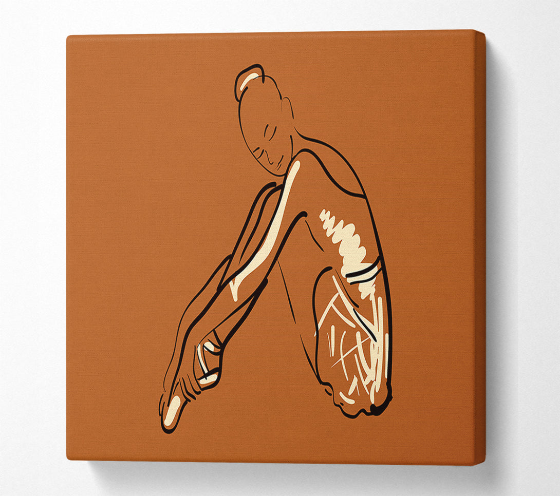  A Canvas Print of Brown Ballerina 1 Canvas Print