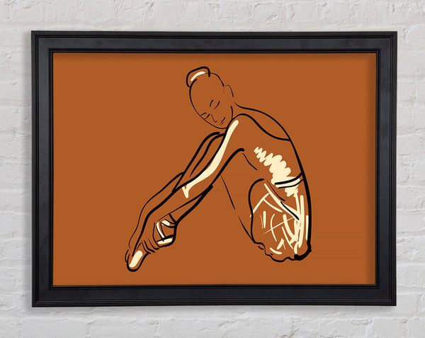 Brown Ballerina 1 Framed Print