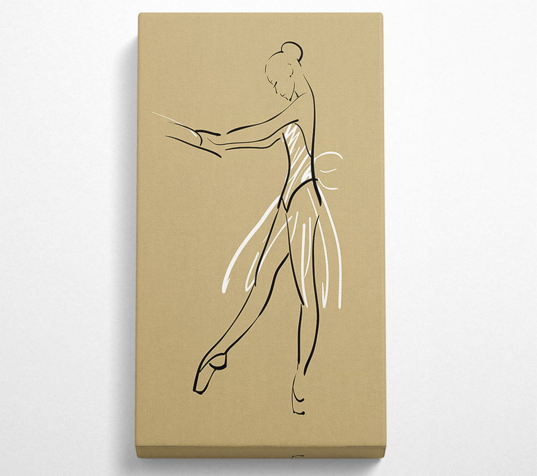  A Canvas Print of Beige White Ballerina 3 Canvas Wall Art