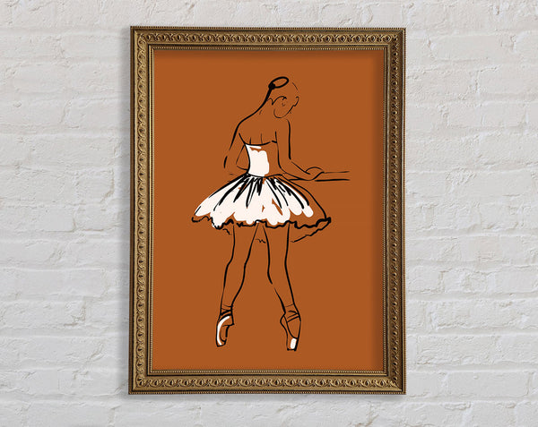 Brown Ballerina 2 Framed Print