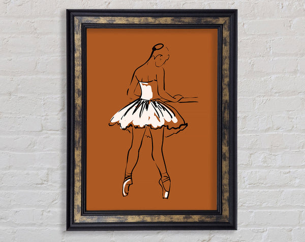 Brown Ballerina 2 Framed Print
