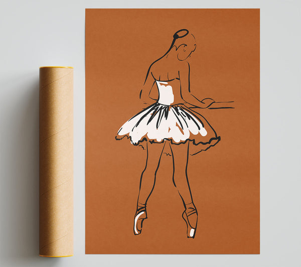 Brown Ballerina 2 Print