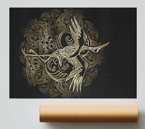 Golden Crane Poster