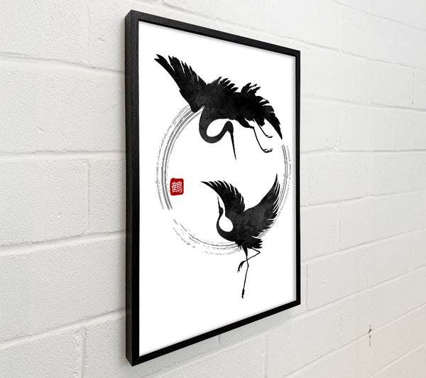 Japanese Cranes In The Circle Of Life