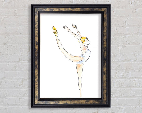 White Ballerina 1 Framed Print