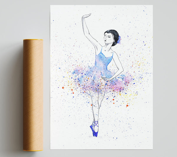 Blue Pink Ballerina 5 Poster