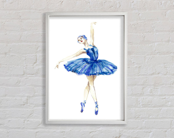Blue Ballerina 4 Framed Print
