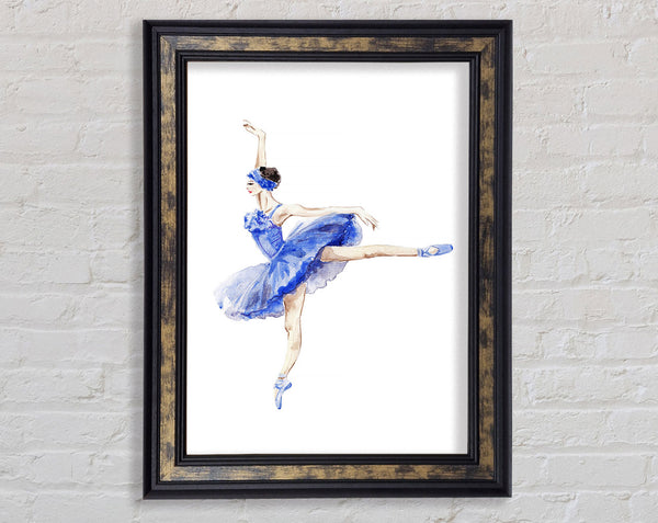 Blue Ballerina 8 Framed Print