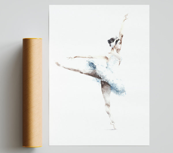White Ballerina 4 Print