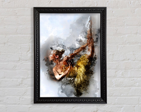 Golden Ballerina 2 Framed Print