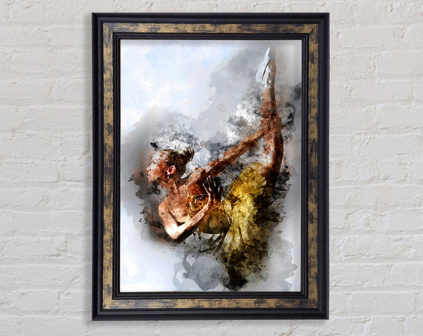 Golden Ballerina 2 Framed Print