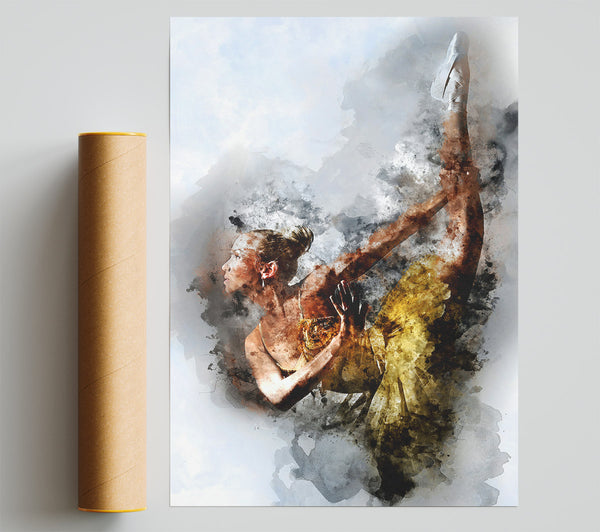 Golden Ballerina 2 Print