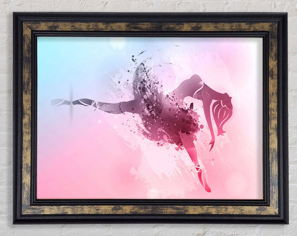 Blue Pink Ballerina 6 Framed Print
