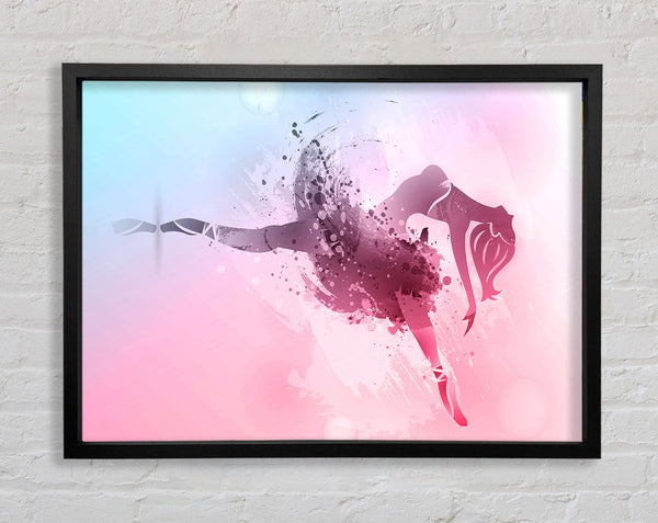 Blue Pink Ballerina 6 Framed Print
