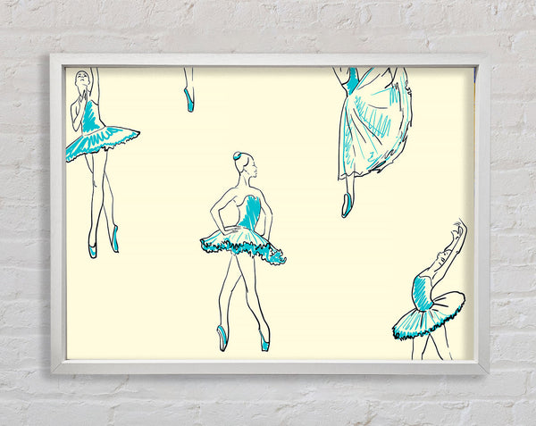 Blue Ballerina 7 Framed Print