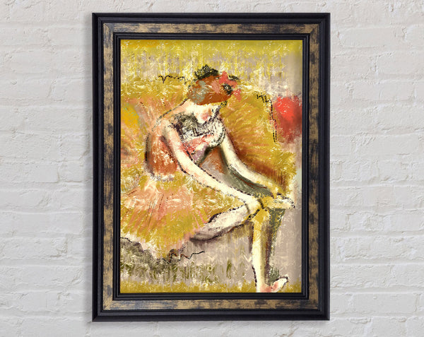 Golden Ballerina 1 Framed Print