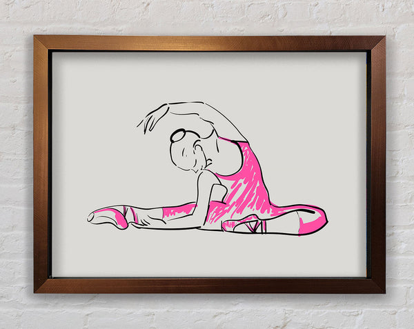 Grey Pink Ballerina 2 Framed Print