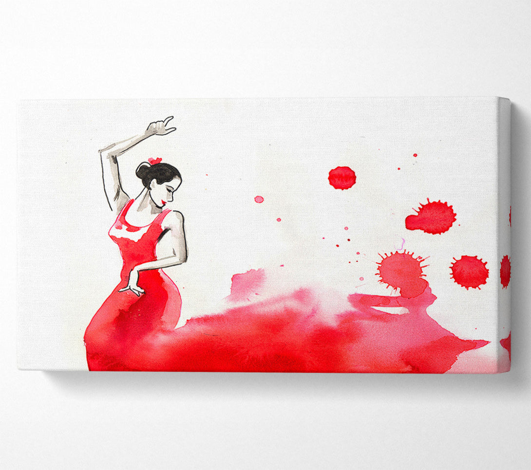  A Canvas Print of Spanish Flamenco Dancer Canvas Print