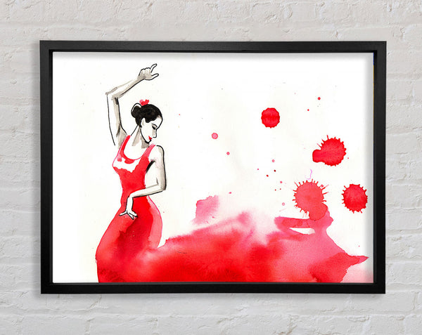 Spanish Flamenco Dancer Framed Print