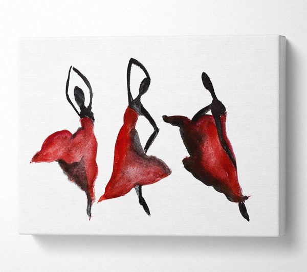  A Canvas Print of Red Ballarinas Canvas Print