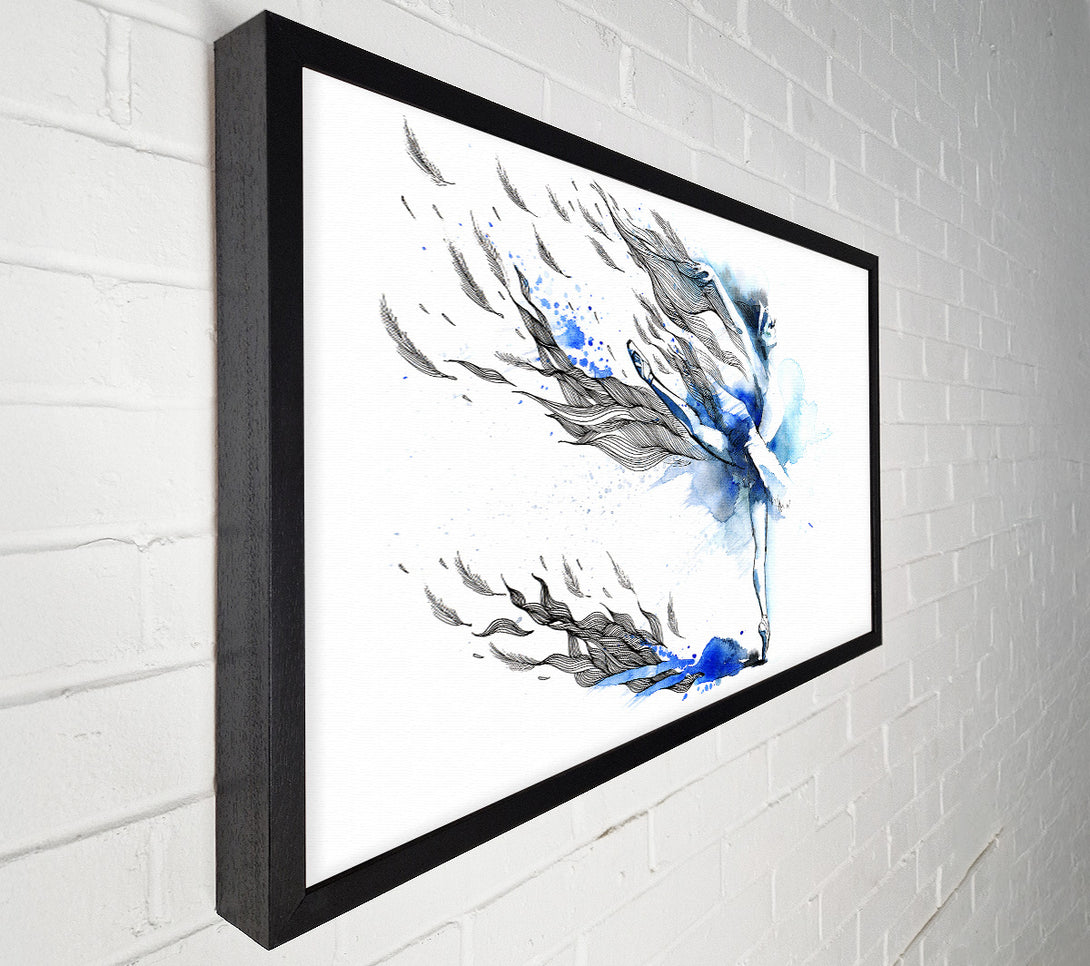  A Canvas Print of Blue Ballerina 12 Canvas Wall Art