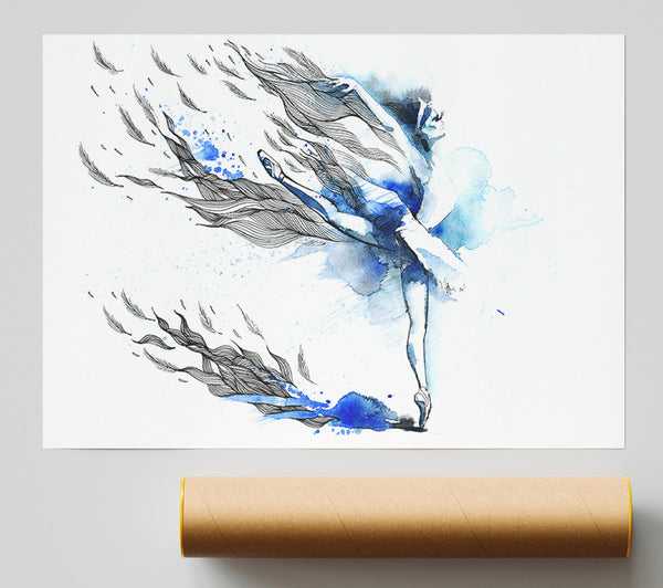 Blue Ballerina 12 Print