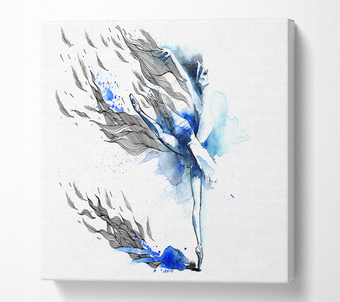  A Canvas Print of Blue Ballerina 12 Canvas Wall Art