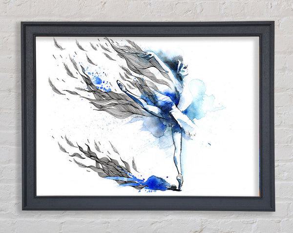 Blue Ballerina 12 Framed Print