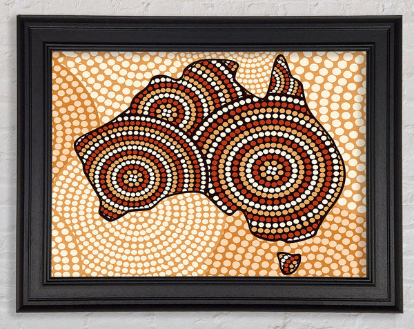 Aboriginal Map Framed Print