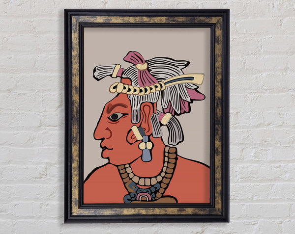 Mayan warrior Framed Print