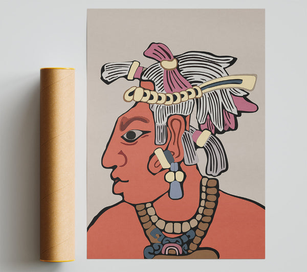 Mayan Warrior Print