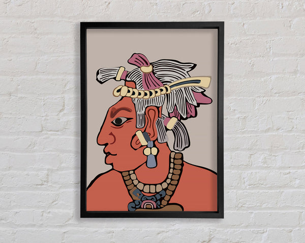 Mayan warrior Framed Print
