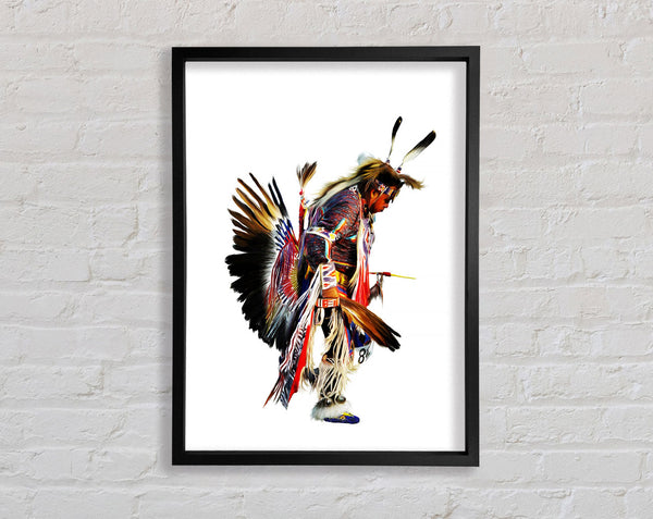Red Indian Warrior Framed Print