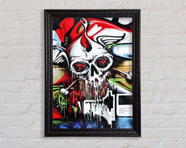Melting Skull Framed Print