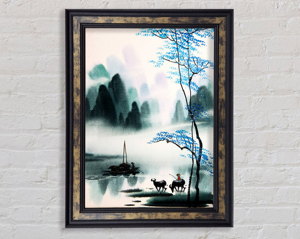 Stunning Blue Tree Framed Print