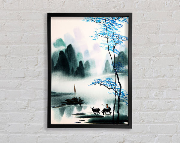 Stunning Blue Tree Framed Print
