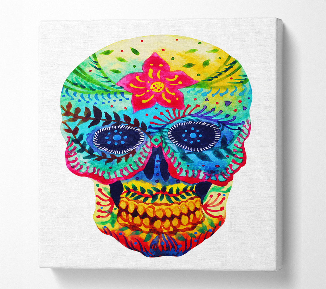  A Canvas Print of Mexican Skull 1 Canvas Wall Art