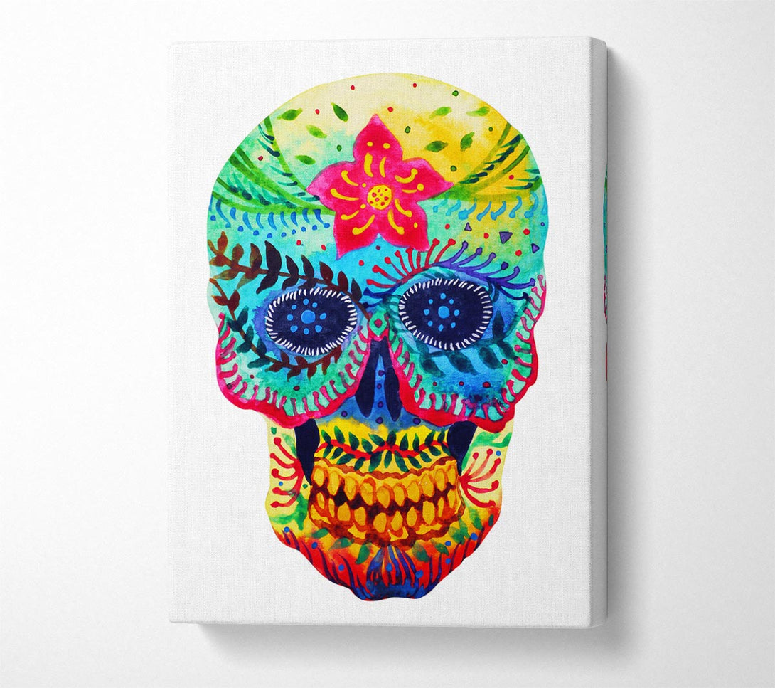 A Canvas Print of Mexican Skull 1 Canvas Wall Art
