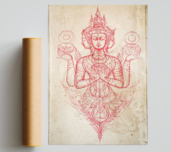 Hindu God Brahma Giclee Print